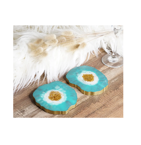 Posavasos de resina hechos a mano de La India para decoración del hogar de lujo, juego de vajilla a un precio muy asequible - Product Image 1