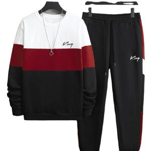 OEM กางเกงวอร์มและชุดเสื้อกันหนาวหมวกระบายอากาศโลโก้ที่กําหนดเองผู้ชายชุดเหงื่อการฝึกอบรมและจ๊อกกิ้งสวมชุดวอร์มแบบกําหนดเอง - Product Image 1