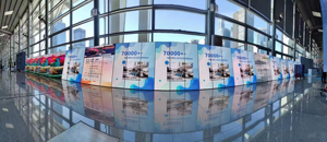 Chúng tôi kho Cổ Phiếu trong nhà p1.86 p2.5 đứng dẫn hiển thị áp phích với bánh xe di chuyển Wifi điều khiển thông minh LED quảng cáo - Product Image 5