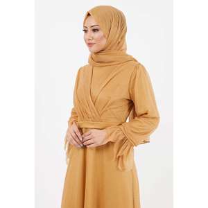 Vestido Abaya con Cintura Natural y Detalles Simples - Product Image 2