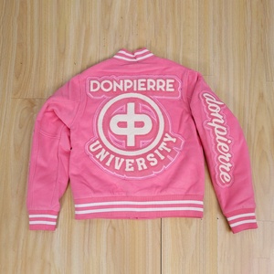 Veste universitaire de baseball pour hommes personnalisée avec col montant broderie en chenille motif de lettres veste à manches universitaires pour hommes collège - Product Image 5