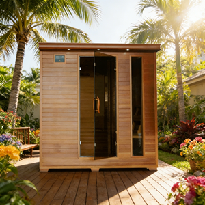 Sauna Infrarroja de Cedro para 6 Personas, para Uso Interior/Exterior - Product Image 3