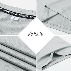 Custom Design <b>Men's</b> Sportswear Quick Dry Gym Running T-<b>Shirt</b> Breathable Micro Mesh Short-Sleeve <b>Collarless</b> - Product Image 6