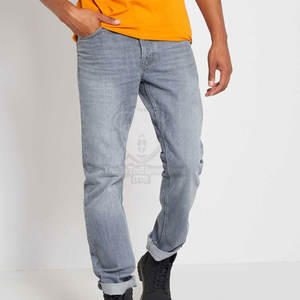 Pantalons en jean pour hommes respirants de haute qualité, bouton, design personnalisable, 100% coton, vente en gros disponible, plusieurs couleurs et tailles - Product Image 1