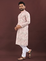 Semi-lin attrayant avec impression numérique Kurta Pajama exportateur mondial et fournisseur de Surat au taux le plus bas