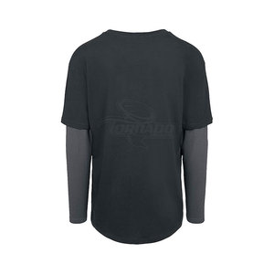 Camiseta de doble capa de color personalizada para hombre, camiseta de doble capa con logotipo impreso al por mayor, camiseta de doble capa de alta calidad para hombre - Product Image 2