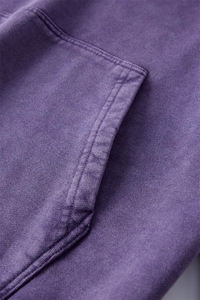 Sweat à capuche surdimensionné personnalisé, imprimé à l'écran, brodé, vieilli, délavé à l'acide, décoloré par le soleil, double fermeture éclair, strass - Product Image 3