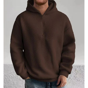 Sudadera con Capucha de Forro Polar Tejido de Primera Calidad con Logotipo Personalizado Bordado, Sudadera con Cierre y Capucha de Sherpa para Hombre - Product Image 3