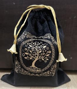 Pochette en velours pour autel de tarot arbre de vie doux couleur noire rune cadeau bijoux en cristal sacs d'emballage précieux par les expéditeurs indiens - Product Image 3