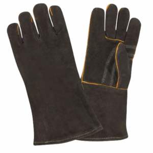 Guantes de cuero dividido de piel de vaca reforzada de alta calidad Guantes DE SEGURIDAD ignífugos resistentes al calor para construcción de pulgar recto - Product Image 1