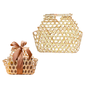 PANIER CADEAU EN BAMBOU multi-usages éco-conscient tissé à la main grand panier pour les cadeaux d'entreprise ou personnels artisanat du Vietnam - Product Image 1