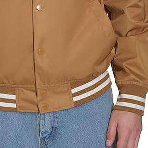 Chaqueta Universitaria para Hombre, Bordado Chenille, Mangas de Cuero, Chaqueta Chicago, Chaqueta Universitaria Morada OVO para Hombre, Subida por Dress Sports - Product Image 3