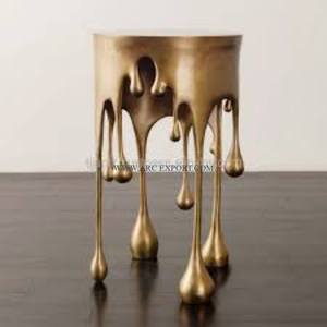 Mesa de café decorativa de aluminio plateado Para Boda y sala de estar, juego de mesa auxiliar de 2 tamaños diferentes, muebles para el hogar, mesa auxiliar - Product Image 3