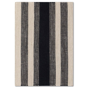 Alfombras Kilim Rectangulares de Yute y Cáñamo Tejidas a Mano Nomadic Threads PDJW-126 en Color Marfil con Rayas para Sala de Estar, Dormitorio y Pasillo - Product Image 1