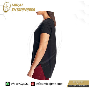 Entrenamiento de las mujeres Yoga Activewear Loose Fit Fitness Tank Top Venta al por mayor Active Tee para culturismo - Product Image 5