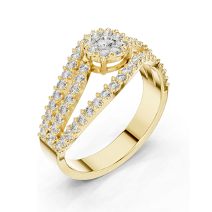 0.766 CT Lab Diamond Engagement <b>Ring</b> VVS-VS EF Clarity 18KT, 14KT, 10KT Gold & 925 <b>Silver</b> Rose, Yellow, White Gold & - Product Image 5