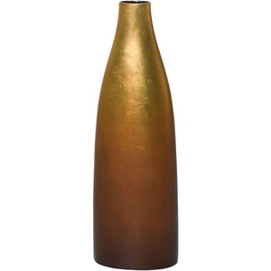 Luxueux vase à fleurs en métal doré mat finition enduite de poudre décor à la maison pour de superbes arrangements floraux - Product Image 3