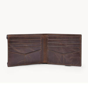 Carteras Cortas Portátiles de Cuero Genuino Unisex Hechas en Pakistán de Alta Calidad con Diseño de Frutas, Cierre Abierto y Protección de Poliéster - Product Image 3