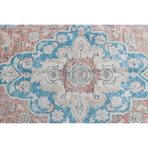 Alfombra Turca Vintage de Lana Azul, 4.3x6.8 pies (130x206 cm) - Product Image 5