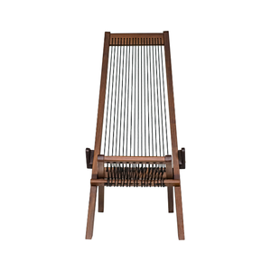 Fauteuil Ginda, fauteuil de salon, design créatif, dossier en rotin, design minimaliste, pour la décoration de la maison et du jardin - Product Image 2