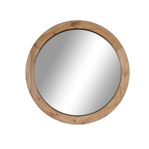 Nouveau miroir mural rond en bois 2026, dernière collection, décoration intérieure en bois avec verre à motifs, prix de gros disponible pour les acheteurs en gros - Product Image 1