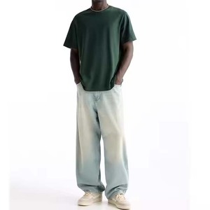 Cortar y coser fabricante Boxy Fit Camiseta cuello redondo camisetas contraste cosido hombres camiseta antiarrugas personalizado OEM Ringer camisa - Product Image 6