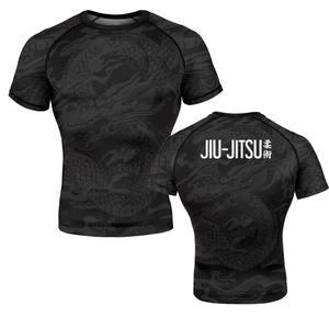 Short de combat de boxe personnalisé pour hommes Ensembles de vêtements de sport pour adultes T-shirts d'entraînement de fitness Shorts de plage MMA Jiu-jitsu brésilien - Product Image 3