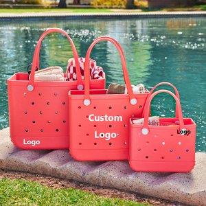 Sac de plage en caoutchouc EVA lavable, léger, imperméable, en silicone, avec trous, grande capacité pour l'été, la piscine et les voyages - Product Image 1