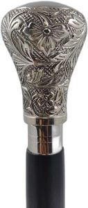 Bastones victorianos decorativos y bastones para hombres y mujeres-36 "Mango de latón de ébano marrón Bastón plegable Derby unisex - Product Image 2