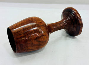 ชุดแก้วค็อกเทลไม้ shisham แท้ทำด้วยมือ1ชิ้นแก้วไวน์หรือเบียร์ที่มีคุณภาพเคลือบเงา - Product Image 4