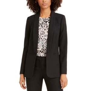 Blazer Parker in Twill da Donna Calvin Klein Nero Monopetto in Lana e Velluto a Coste Taglie 6 Corto e Lungo Tinta Unita e Fantasia - Product Image 1