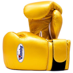 Gants de boxe professionnels à lacets personnalisables de haute qualité 16 oz Doigts complets Cuir véritable Bracelet de poignet réglable Arts martiaux - Product Image 5