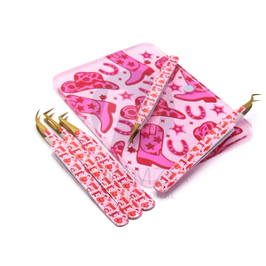 Última Novedad: Placa de Acrílico Estilo Vaquero Occidental Ecológica para Herramientas de Belleza, Bajo MOQ, Logotipo Personalizado, Reutilizable para Extensiones de Pestañas - Product Image 1