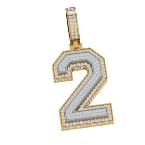 Colgante y abalorio de diamantes cultivados en laboratorio de lujo, oro de 14 quilates, Color E, corte brillante redondo, VVS2, diseño moderno impecable, proveedor mayorista - Product Image 1