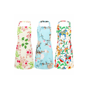 Factory Price Custom Print Sleeveless 100% Cotton Fabric Cooking Bib <b>Aprons</b> with Private Logo - Product Image 3