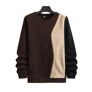 Sweat-shirt pour homme à col rond, design tendance 2025, fabrication sur mesure OEM, sweat-shirt en polaire uni à manches longues pour homme - Product Image 3