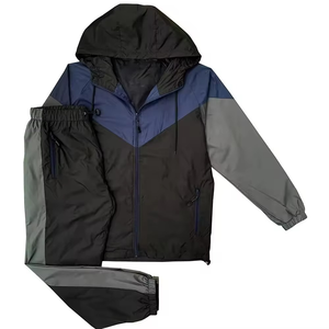 Ensemble survêtement coupe-vent en nylon léger imperméable personnalisé en gros - Product Image 1