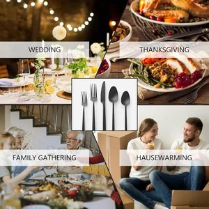 Juego de Cucharas Modernas de Acero Inoxidable, Elegantes y Ligeras, con Agarre Ergonómico, Ecológicas, para Hogar, Oficina, Bodas y Uso Comercial - Product Image 4