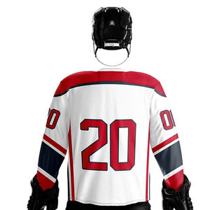 Conjuntos de camiseta y pantalón de hockey sobre hielo personalizados por sublimación, de primera calidad, servicio OEM, precio al por mayor, uniforme de hockey sobre hielo - Product Image 5