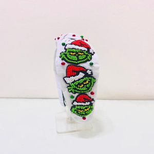 Bandeaux de Noël à nœuds en haut, ornés à la main, pour filles, femmes et enfants, importés d'Inde - Product Image 1