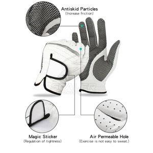 Soft Comfortable Fit Leather Golf Gloves with Anti-Slip Hand <b>Grips</b> and Breathable Design for Improved Swing <b>Control</b> Stability - Product Image 4