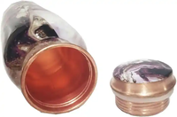 El Más Vendido: Vaso de Cobre Hecho a Mano de 950 ml con Tapa, Ecológico, Antiderrames, Sin Juntas, con Beneficios Ayurvédicos para la Salud