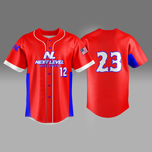 Maillot de baseball personnalisé pour hommes Meilleure qualité Impression numérique Logo et numéro par sublimation Vêtements de sport de qualité supérieure - Product Image 1