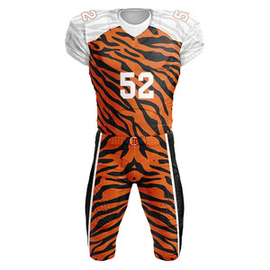 Uniforme de football américain sublimé personnalisé de haute qualité à manches courtes avec numéros de logo d'équipe personnalisés Service OEM disponible - Product Image 3