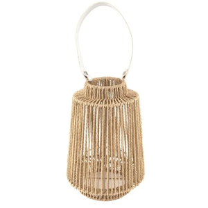 Hand Woven Rope Jute <b>Hurricane</b> <b>Candle</b> Lantern Holders for Easter Home Decoration - Product Image 4