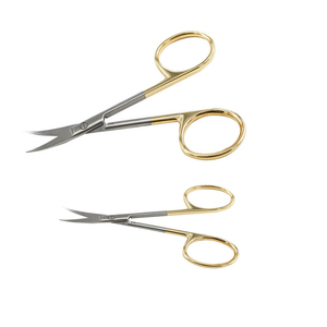 Tijeras oftálmicas microquirúrgicas Manual Premium Acero inoxidable Acción de resorte Tipo Castroviejo Reutilizable para ojos delicados - Product Image 1