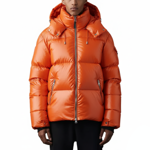 Veste en duvet de luxe de haute qualité avec logo personnalisé pour homme, veste matelassée à capuche, veste d'hiver imperméable pour homme - Product Image 2