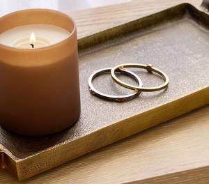 Plateau rectangulaire moderne en métal moulé avec poignées, texture légère, plateau décoratif multifonctionnel pour hôtel, Ramadan, mariage - Product Image 2