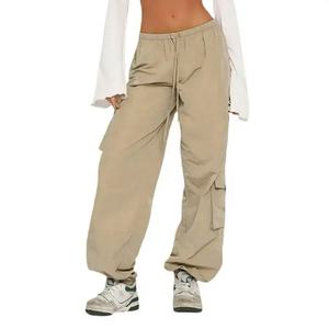 Pantalones OEM transpirables de cintura baja para mujer, pantalones Cargo impermeables, pantalones informales de moda para mujer - Product Image 6