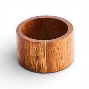 Anillo para Servilletas Cilíndrico de Madera Natural con Diseño de Pared Recta para una Presentación de Mesa Rústica Minimalista Única - Product Image 1